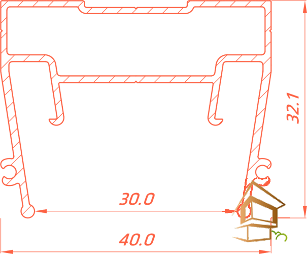 Профиль для натяжных потолков Flexy LINE SLIM 30 для световых линий, 2 м