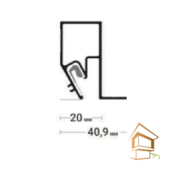 Профиль для натяжных потолков Flexy BRUS 06 теневой, 2 м, белый муар