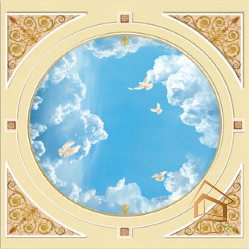 Натяжной потолок с фотопечатью Фрески, своды 097 - -