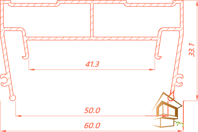 Профиль для натяжных потолков Flexy LINE 50 для световых линий, 2 м