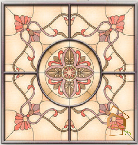 Натяжной потолок с фотопечатью Витражи 007 -  -