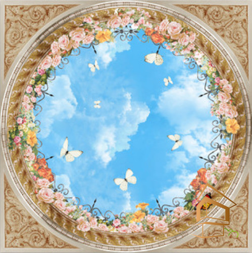 Натяжной потолок с фотопечатью Фрески, своды 098 -  -