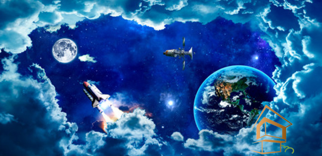 Натяжной потолок с фотопечатью Космос 034 - 34 - 34