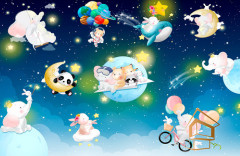 Натяжной потолок с фотопечатью Детский ART 074