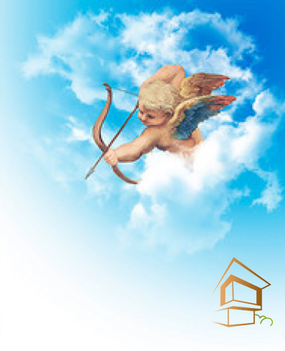 Натяжной потолок с фотопечатью Фрески, ангелы 023 - -