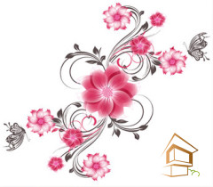 Натяжной потолок с фотопечатью Цветы 340