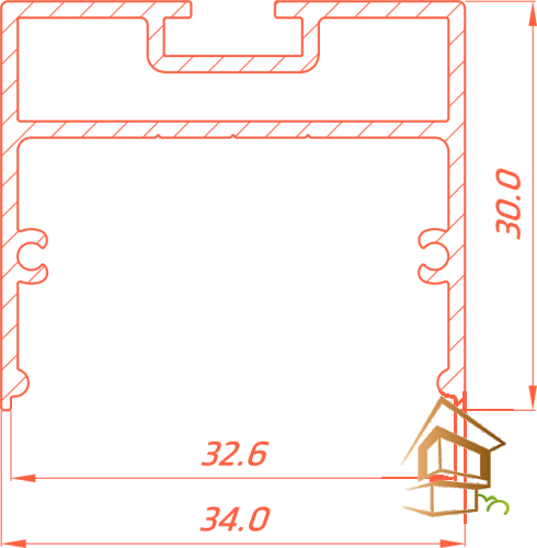 Профиль для натяжных потолков Flexy SVET 30 для накладных/подвесных свет линий черный муар 2.0 м