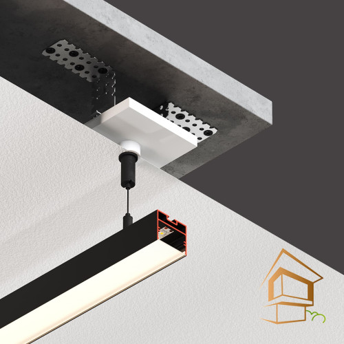 Профиль для натяжных потолков Flexy SVET 30 для накладных/подвесных свет линий черный муар 2.0 м