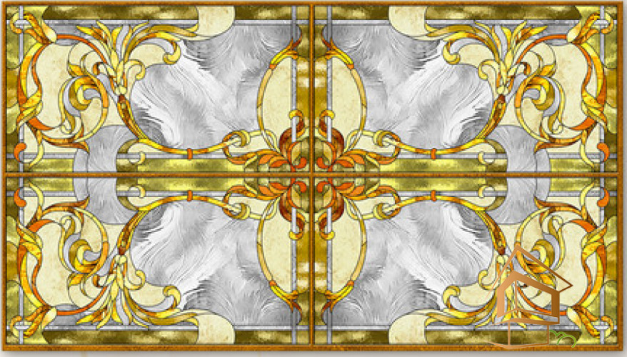 Натяжной потолок с фотопечатью Витражи 009 -  -