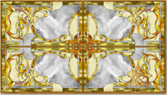 Натяжной потолок с фотопечатью Витражи 009