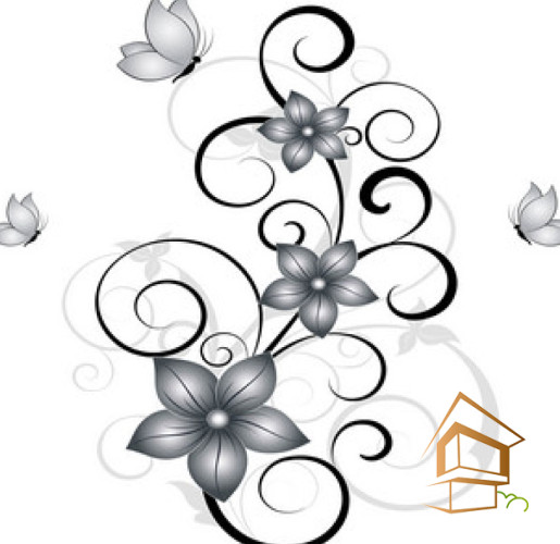 Натяжной потолок с фотопечатью Цветы 341 - -