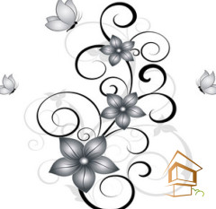 Натяжной потолок с фотопечатью Цветы 341