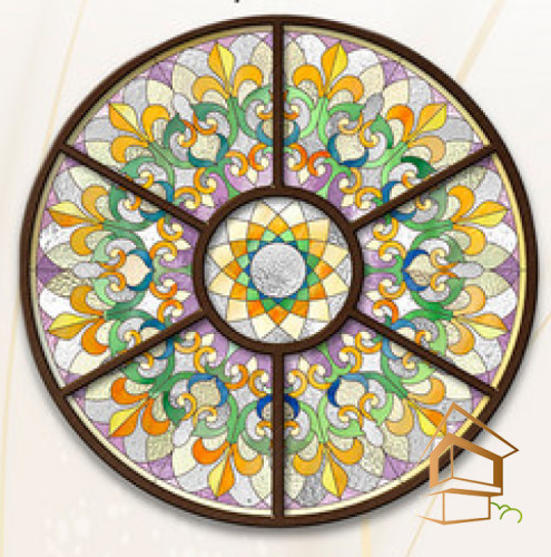 Натяжной потолок с фотопечатью Витражи 010 - -