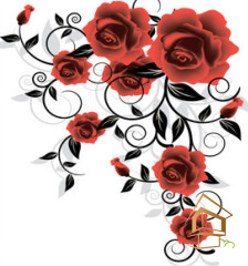 Натяжной потолок с фотопечатью Цветы 342