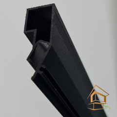 Профиль теневой для натяжного потолка Евро бокс АМ 4, черный 2 м