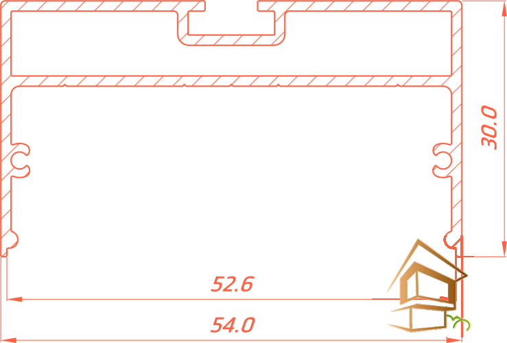 Профиль для натяжных потолков Flexy SVET 50 для накладных/подвесных свет линий черный муар 2.0 м