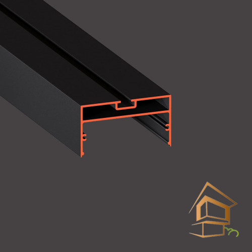 Профиль для натяжных потолков Flexy SVET 50 для накладных/подвесных свет линий черный муар 2.0 м