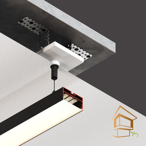 Профиль для натяжных потолков Flexy SVET 50 для накладных/подвесных свет линий черный муар 2.0 м