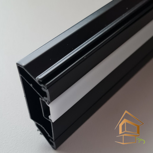 Профиль натяжного потолка нишевой, с подсветкой Sigma Plus LED, чёрный