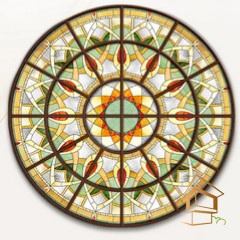 | Натяжной потолок с фотопечатью витражи Натяжной потолок с фотопечатью Витражи 011