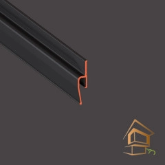 | Теневой профиль, Теневой профиль для натяжного потолка Профиль для натяжных потолков Flexy EURO 01 теневой, черный матовый 2.0 м