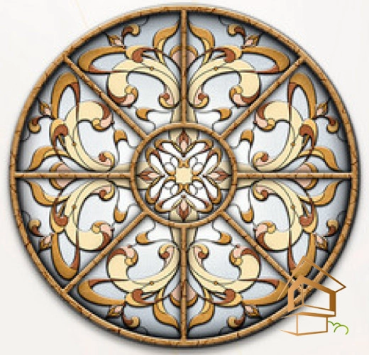 | натяжной потолок, фотопечать, витражи, уникальный дизайн, простота в уходе, соотношение цены и качества Натяжной потолок с фотопечатью Витражи 012 - -