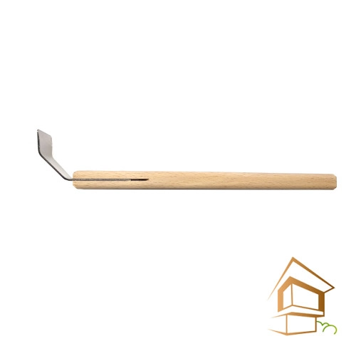 | шпатель для натяжных потолков, инструмент для натяжных потолков, М5, нержавеющая сталь, ручка из бука Шпатель для натяжных потолков М5 -  -