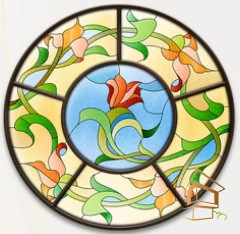 | Натяжной потолок с фотопечатью витражи Натяжной потолок с фотопечатью Витражи 013