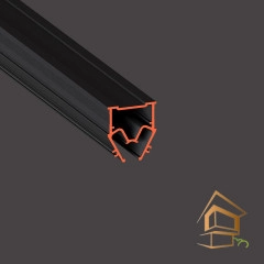 | профиль для натяжных потолков, теневой профиль, Евро бокс АМ 4, чёрный профиль, монтаж натяжных потолков Профиль для натяжных потолков Flexy EURO 04 разделительный, теневой черный муар 2 м