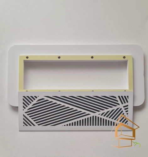 | вентиляционная решётка, магнитная решётка, решётка 204х60, белая вентиляционная решётка Решетка вентиляционная магнитная прямоугольная 204х60, белая, вид 1