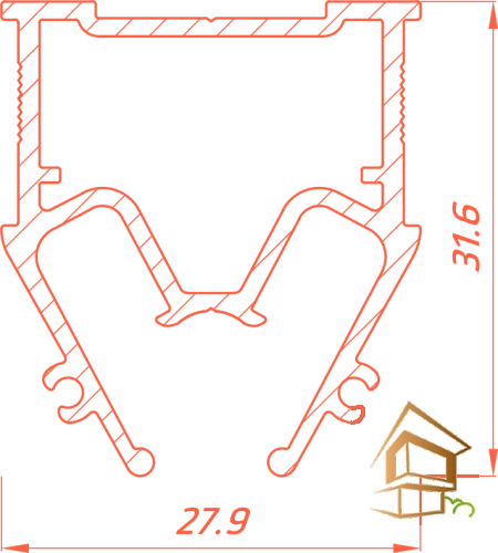 | профиль для натяжных потолков, разделительный профиль, теневой профиль, Flexy EURO 04, некрашеный профиль, длина 2 м Профиль для натяжных потолков Flexy EURO 04 разделительный, теневой не крашенный 2 м