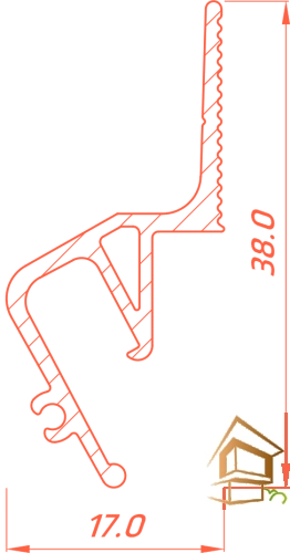 | профиль для натяжных потолков, стеновой профиль, Flexy EURO 05, теневой профиль, чёрный муар Профиль для натяжных потолков Flexy EURO 05 теневой, черный муар 2.0 м