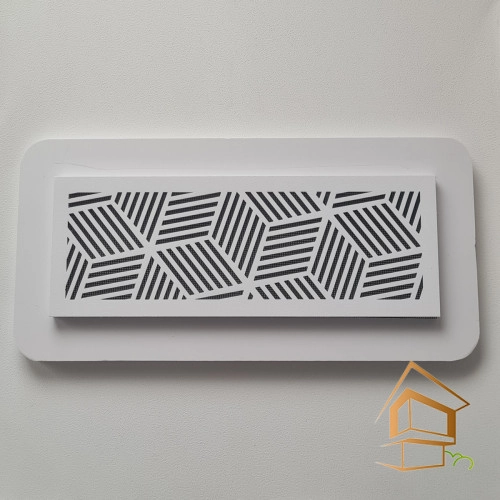 Решетка вентиляционная магнитная прямоугольная 204х60, белая, вид 2