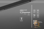 | трековый светильник, COLIBRI, VEGAS, чёрный, 10W, 4000K, 900ЛМ, натяжной потолок COLIBRI трековый светильник VEGAS черный, 10W, 4000K, 900ЛМ, D220*25*41 - 0У-00001336 - 0У-00001336