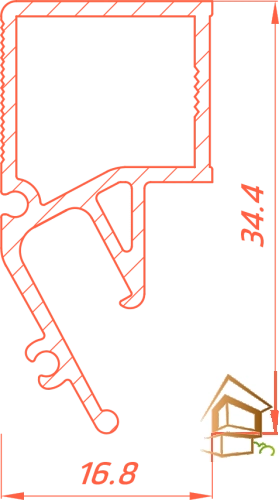 | профиль для натяжных потолков, конструкционный профиль, натяжной потолок, гарпунная система, чёрный муар Профиль для натяжных потолков Flexy конструкционный EURO 06 теневой, черный муар 2.0 м