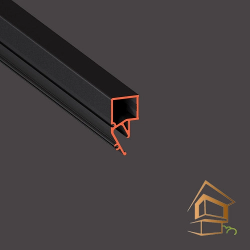 | профиль для натяжных потолков, конструкционный профиль, натяжной потолок, гарпунная система, чёрный муар Профиль для натяжных потолков Flexy конструкционный EURO 06 теневой, черный муар 2.0 м