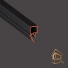 | профиль для натяжных потолков, конструкционный профиль, натяжной потолок, гарпунная система, чёрный муар Профиль для натяжных потолков Flexy конструкционный EURO 06 теневой, черный муар 2.0 м