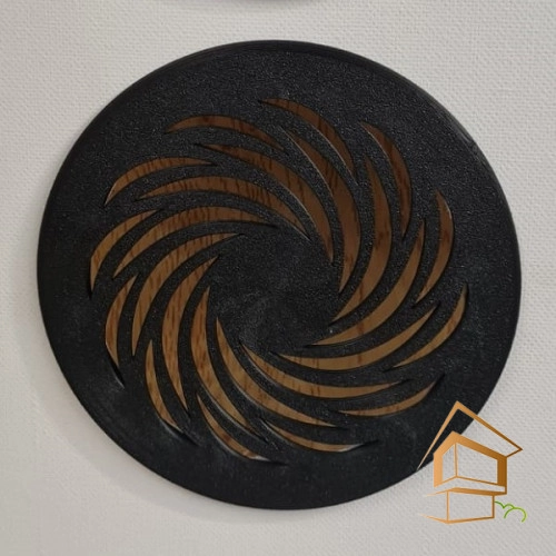 | магнитная вентиляционная решётка, вентиляционная решётка, решётка вентиляционная d 100, вентиляционная решётка чёрная, вентиляционная решётка с кольцом Магнитная вент. решетка с кольцом, d 100 мм, чёрная (рисунок в ассортименте)