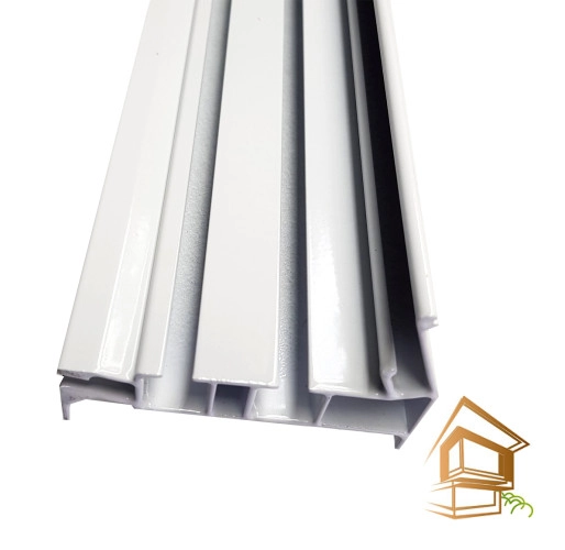 | профиль для натяжного потолка, карнизный профиль, ПК 15, белый профиль, двухрядный профиль, профиль с перегибом, длина 2,8 метра Профиль натяжного потолка карнизный с перегибом ПК 15 2.5 м белый двухрядный