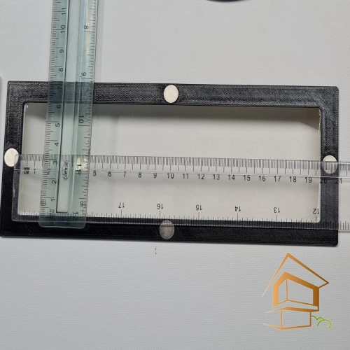 Магнитная вент. решетка с кольцом, 200х60 мм, чёрная