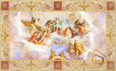 | Натяжной потолок с фотопечатью фрески, своды, Натяжной потолок фрески Натяжной потолок с фотопечатью Фрески, своды 013