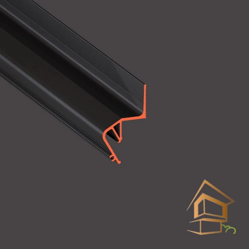 | профиль для натяжных потолков, Flexy FLY 02, чёрный матовый профиль, гарпунная система, светорассеивающая вставка Профиль для натяжных потолков Flexy FLY 02 парящий под светорассеиватель, черный матовый, 2 м