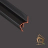 | профиль для натяжных потолков, Flexy FLY 02, чёрный матовый профиль, гарпунная система, светорассеивающая вставка Профиль для натяжных потолков Flexy FLY 02 парящий под светорассеиватель, черный матовый, 2 м