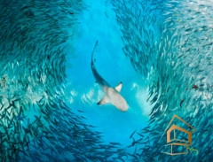 | Натяжной потолок с фотопечатью подводный мир, Натяжной потолок море Натяжной потолок с фотопечатью Подводный мир 039