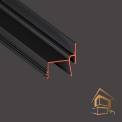 | Теневой профиль, Теневой профиль для натяжного потолка Профиль для натяжных потолков Flexy KONTUR 03, контурный с теневым зазором, черный матовый, 2 м