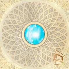 | Натяжной потолок с фотопечатью фрески, своды, Натяжной потолок фрески Натяжной потолок с фотопечатью Фрески, своды 030