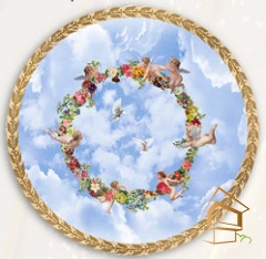 | Натяжной потолок с фотопечатью фрески, Натяжной потолок с фотопечатью ангелы Натяжной потолок с фотопечатью Фрески, ангелы 017