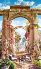 | Натяжной потолок с фотопечатью стены Натяжной потолок с фотопечатью Стены 003