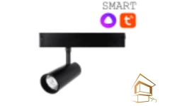 | трековая система COLIBRI SMART, трековая система освещения для натяжных потолков COLIBRI SMART трековый светильник RIO черный, 12W, 2700-6000K, 1100ЛМ, D50*100