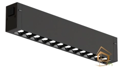 | трековая система COLIBRI SMART, трековая система освещения для натяжных потолков COLIBRI SMART трековый светильник VEGAS черный, 10W, 2700-6000K, 900ЛМ, D220*25*41